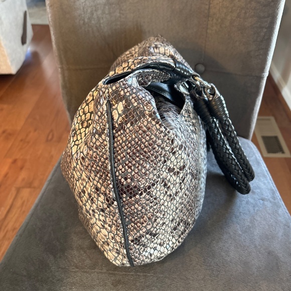 Vintage Brighton Snakeskin Leather Print Shoulder Handbag - Picture 3 of 8